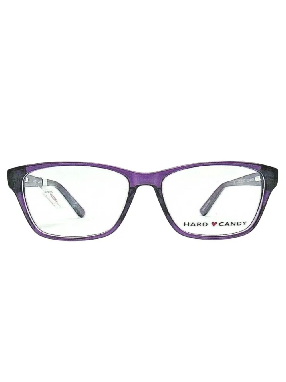 Hard Candy Womens Purple Eyeglass Frame HC25 53-14-135 Acetate